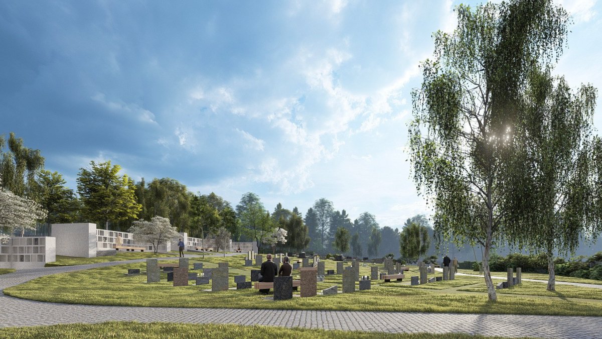V Černošicích u Prahy vznikne nový městský hřbitov od studia MS architekti