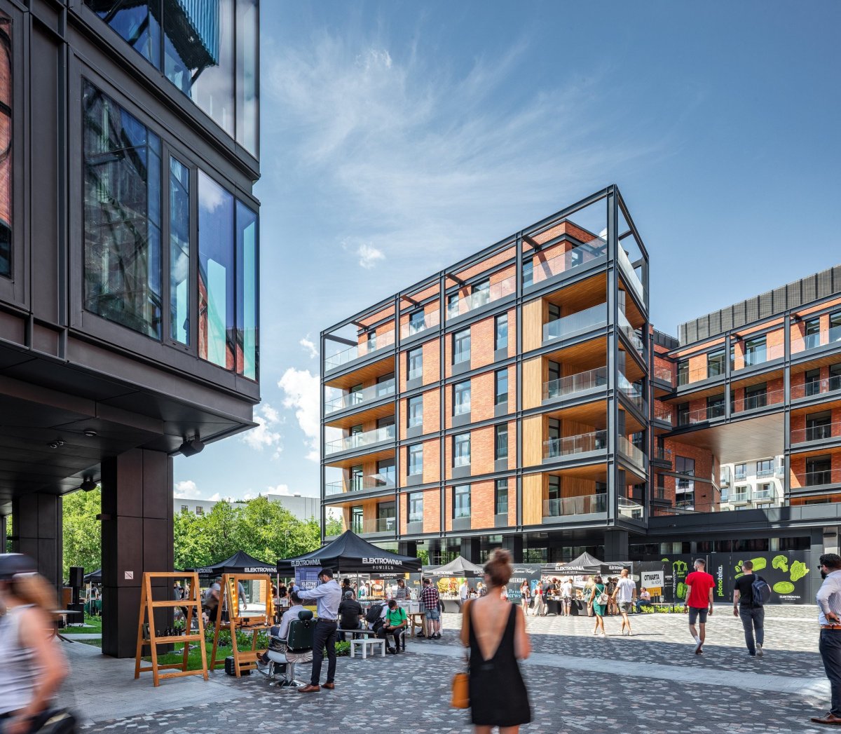 Revitalizace areálu varšavské elektrárny Powiśle architektonickým ateliérem APA Wojciechowski Architekci na živoucí městskou čtvrť