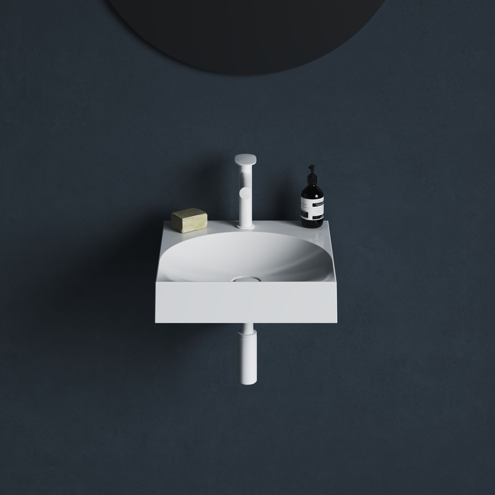 Umyvadlo Lite 40 na konzoili s umyvadlovou baterií Spring od Ravaku