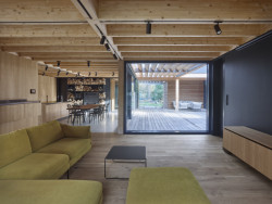 Příliš dřeva to podle Ivana Kabického není, s rodinou se v něm cítí dobře. (Rodinný dům v Kersku, hipposdesign)