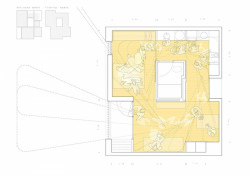 Esteve Bonell, Josep Maria Gil, peris+toral.arquitectes, kolektivní bydlení pro seniory a zdravotní středisko v Barceloně, půdorys typického bytu, výkres