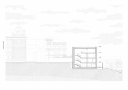 Porodní dům na Letné, řez