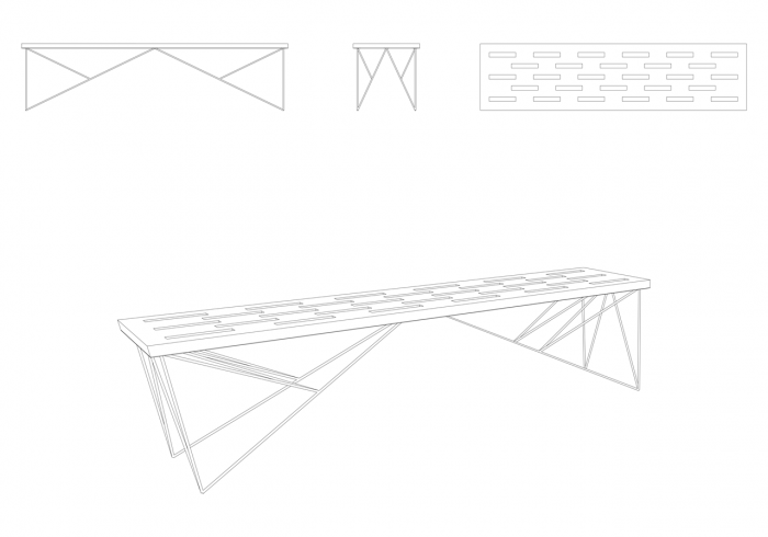 Mjölk architekti, Bookstore Artmap, stůl 01 – foto