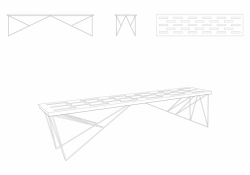 Mjölk architekti, Bookstore Artmap, stůl 01 – foto