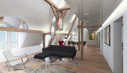 ASGK Design, Podkrovní apartmá Josefov, vizualizace - foto