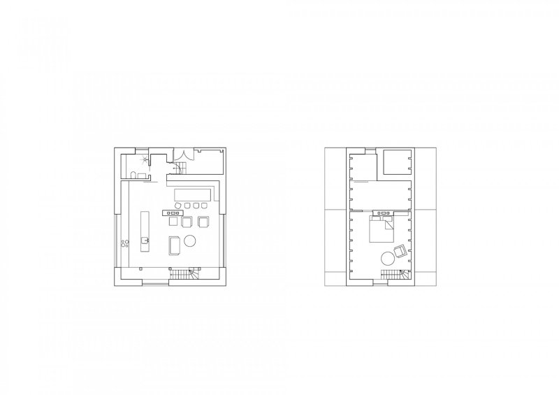 Chata pod Bukovou, Mjölk architekti, půdorys dům