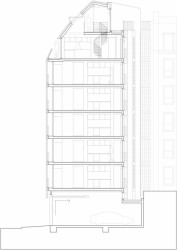 Chartier-Corbasson architectes, Bytový dům 85 rue Championnet, řez