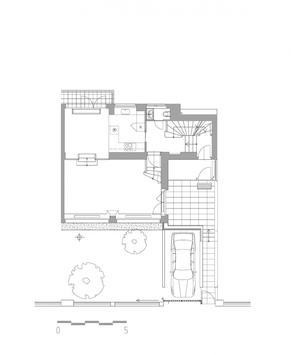 Studio acht, Rezidence Na Dračkách, půdorys 1. NP – foto