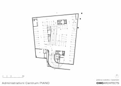 Administartivní centrum Piano, půdorys suterénu, CMC architects a.s.