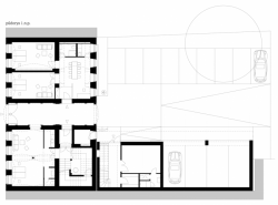 atakarchitekti, Rekonstrukce domu na ulici 8. března v Liberci, půdorys 1. NP – foto