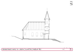 Rekonstrukce kostela sv. Josefa ve Slavětíně, ATELIER TSUNAMI: Řez podélný