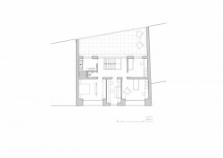 Rodinný dům Košinova v Brně, Mimosa architekti, půdorys 1 NP