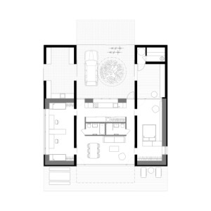 Půdorys (Rodinný dům Polanka nad Odrou; bydloarchitekti)