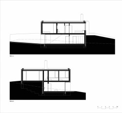 Rodinný dům Zlín, Boněcko, řezy, Chládek architekti