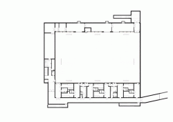 Dietger Wissounig Architekten, Sportovní hala St. Martin, půdorys 1. PP - foto