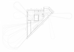 Esteve Bonell, Josep Maria Gil, peris+toral.arquitectes, kolektivní bydlení pro seniory a zdravotní středisko v Barceloně, půdorys rohového bytu, výkres