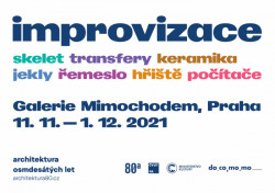 Pozvánka na výstavu Improvizace pořádanou Fakultou architektury ČVUT