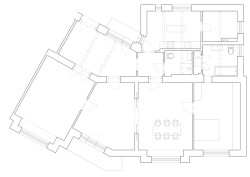 Půdorys (stav před rekonstrukcí) (Byt ve vile v Praze-Malvazinkách, Kateřina Hodková)