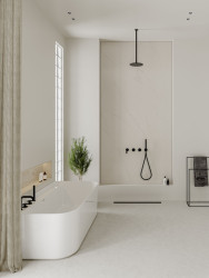 Technistone přichází s pěti novými designy tvrzeného kamene v kolekci La Natura - na obrázku design Mistral White 