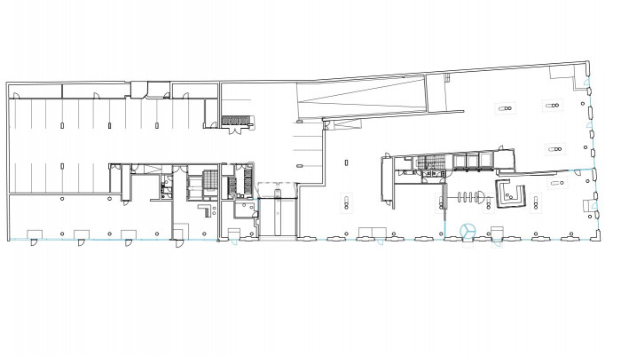 FIVE, půdorys 1NP, QARTA architektura