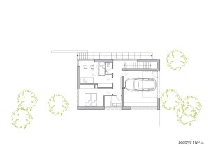 Chata PS ve slovenské obci Plavecký Štvrtok, Hantabal architekti, půdorys 1 NP