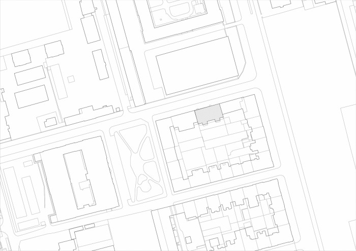 Bytový dům Šumavská v Brně, Atelier RAW / Tomáš Rusín, Ivan Wahla, Lukáš Vágner, situace