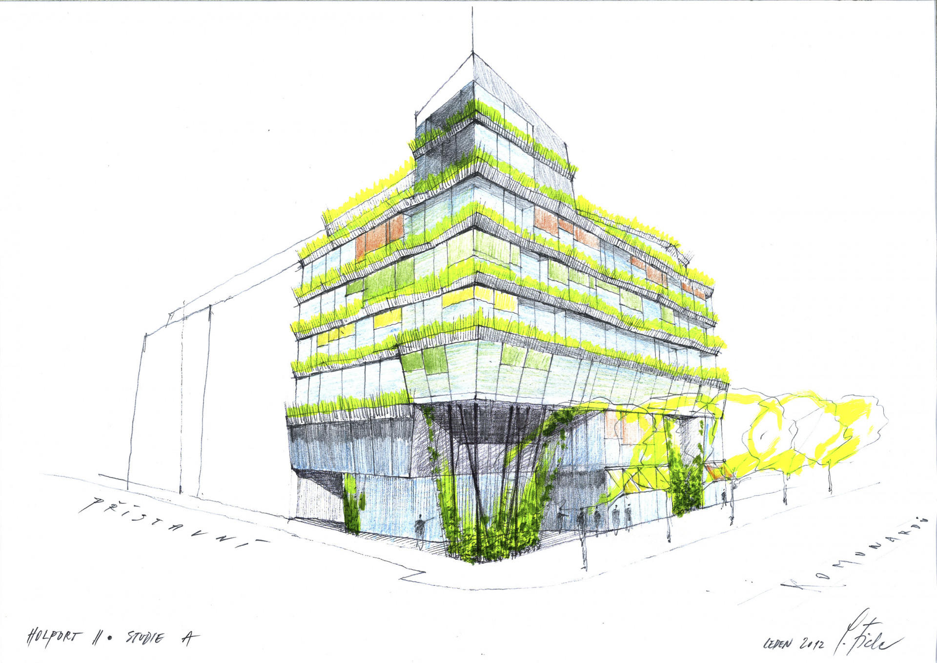 Komunardů XXXV, FIALA+NEMEC, kresba Stanislava Fialy