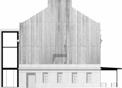 Revitalizace nádraží Bubny na Památník ticha, boční pohled, ARN Studio