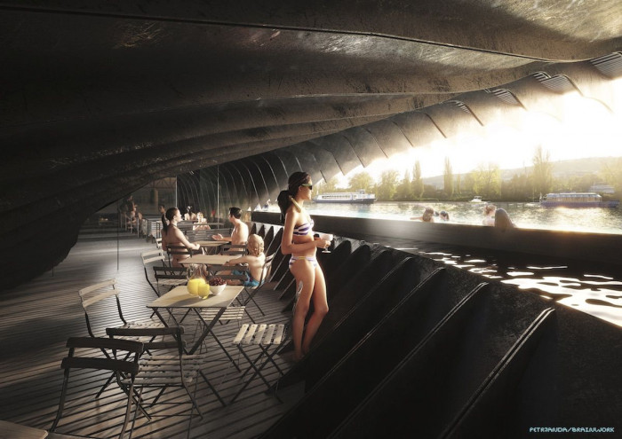 Plovoucí lázně na Rašínově nábřeží, Petr Janda/Brainwork