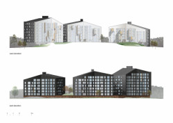 OOPEAA, obytný dům Puukuokka, vizualizace finální podoby souboru