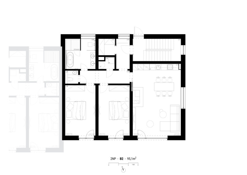  (Apartmánový dvojdům v Krušných horách; BekArch)