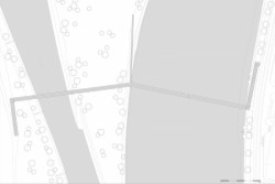 Odměna soutěže na lávku Holešovice-Karlín, půdorys, Petr Hájek architekti