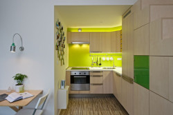 Mooza architecture, Interiér mezonetového bytu v Holešovicích - foto