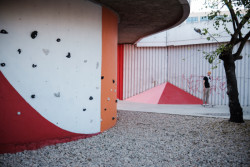 Podchod u metra Vltavská se proměnil na outdoorové sportoviště