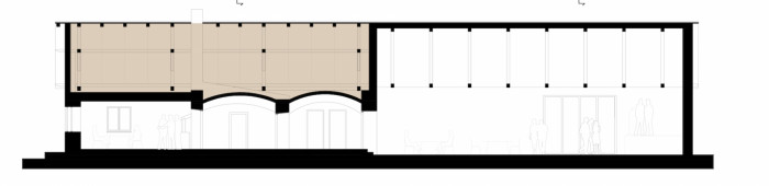 Komunitní centrum Opatovice, Rusina Frei architekti, řez