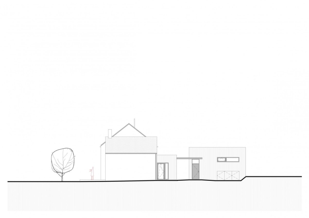 Rodinný dům na Brněnsku, FRIS architekti, pohled jižní