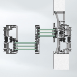 Posuvný systém Schüco AS PD 75.HI (Design Line) s integrovaným skrytým kováním