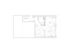 Půdorys (Rekonstrukce bytu v panelovém domě v Praze na Gutovce; P2P.)