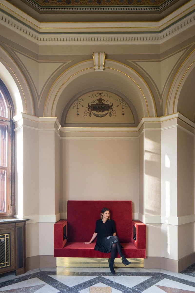 Interiéry předsálí České filharmonie v Rudolfinu, Lenka Míková architekti / Lenka Míková