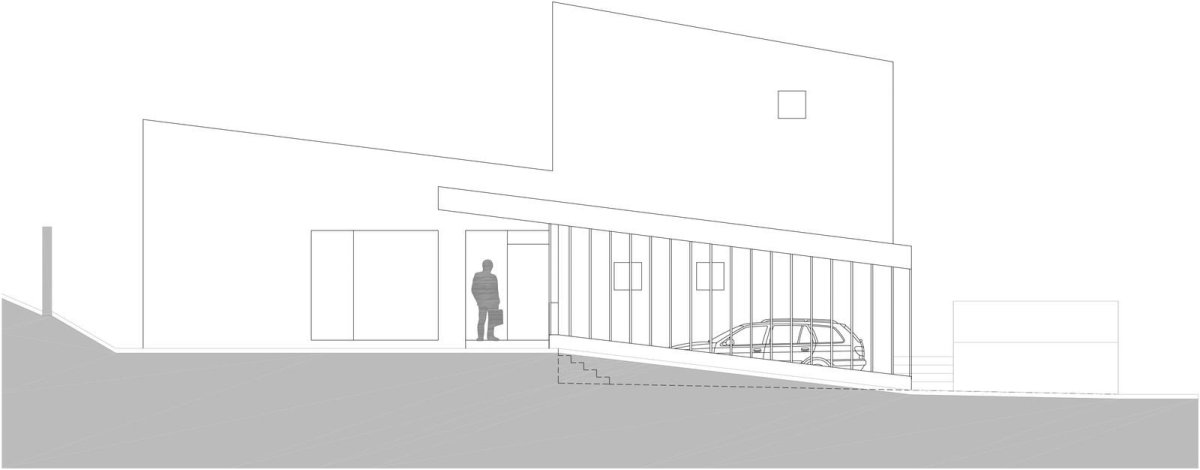 Severní pohled, RD Stupava, Pokorný architekti, Foto