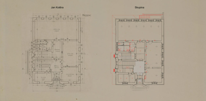 1. nadzemní podlaží - srovnání