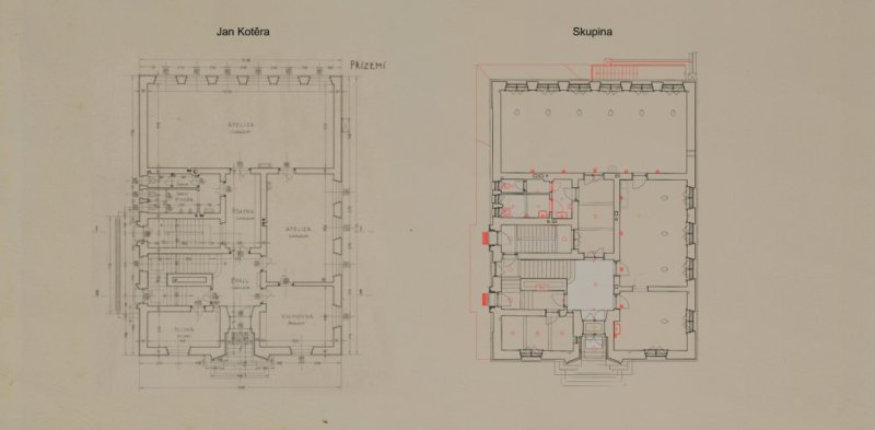 1. nadzemní podlaží - srovnání
