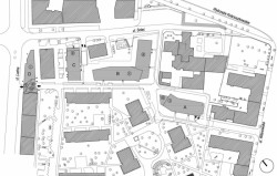 Obytný soubor SBM Torwar Solec/Ludna ve Varšavě, situace, Kuryłowicz & Associates.