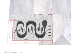 Kulturní prostor před ZUŠ Pečky od Alžběty P. Brůhové: Půdorys