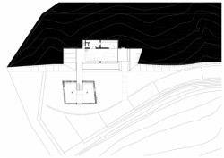 Rekonstrukce venkovského objektu doplněná betonovou přístavbou, půdorys 1NP, Jordi Hidalgo Tané