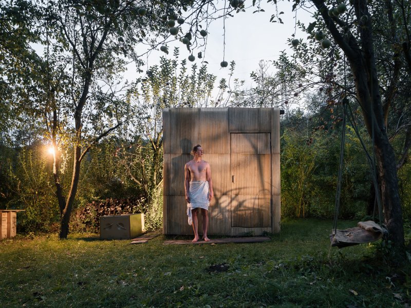 Sauna slouží domácím a kamarádům (Sauna, ika.architekti)
