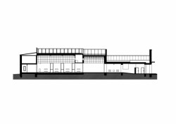 KINONEKINO, podélný řez, XTOPIX architekti/ Simona Ledvinková