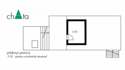 chAta, půdorys pivnice, Atelier y100