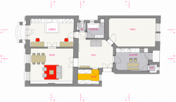 Rekonstrukce bytu v Brně, ARCHANTI, půdorys - foto