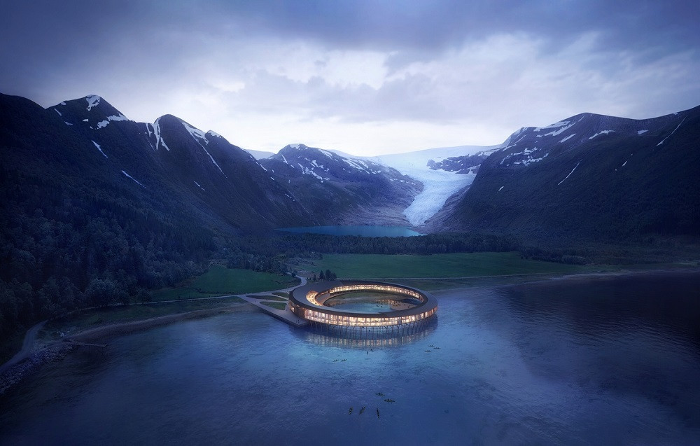 Projekt hotelu Svart v Norsku, Snøhetta © Snøhetta